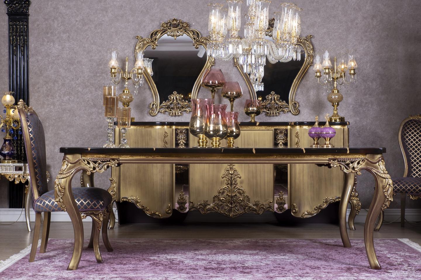 Zümrüt Klasik Yemek Odası Takımı Onat Mobilya